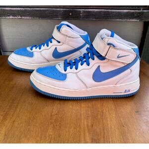 Nike Air Force 1 High White Blue Vintage 2003 Size 8.5 Men